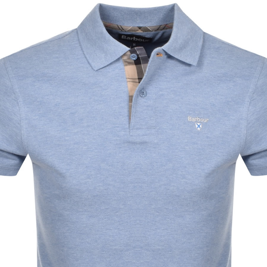 Alternative Image for ProductBarbour Pique Polo T Shirt Blue2